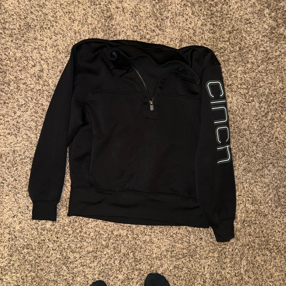 Cinch Black Zip-Up Men's Sweater